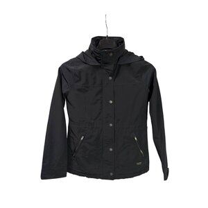 Abercrombie & Fitch Black Hooded Technical Jacket S Fleece Lined Utility